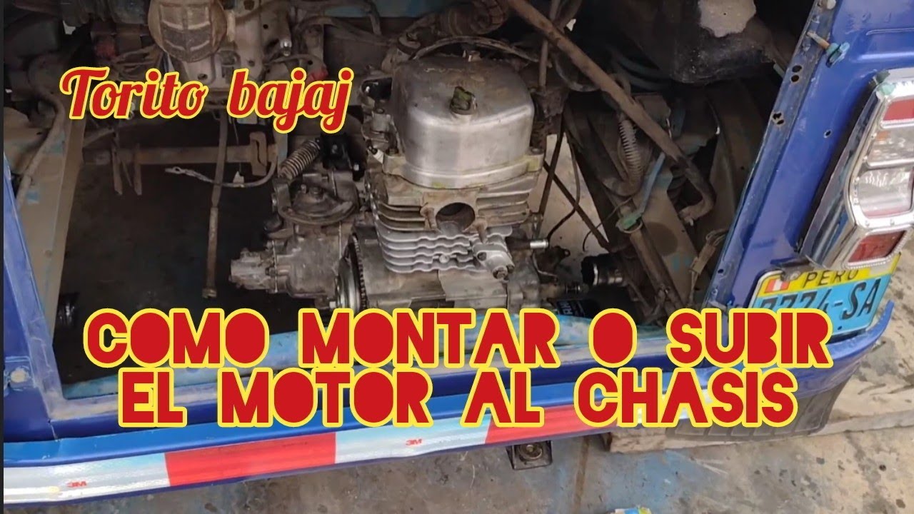 Como montar o subir un motor al chasis y colocar el palier torito bajaj 205, crom / fácil