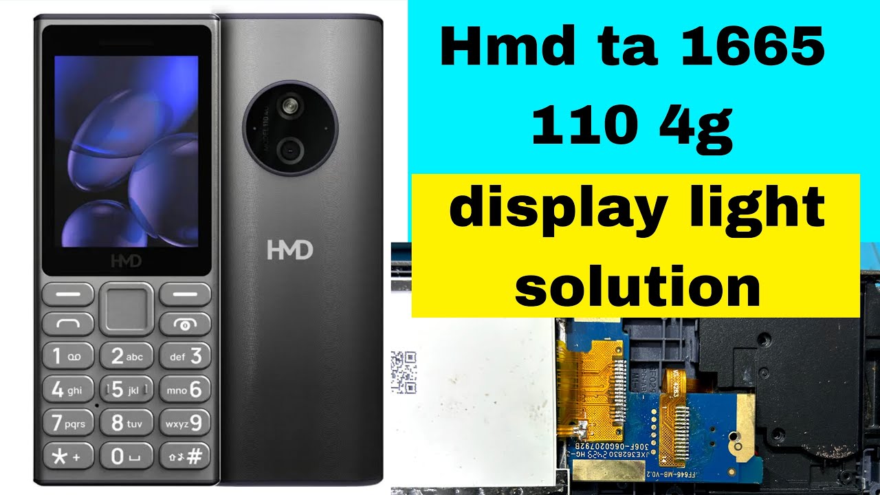 Hmd ta 1665 display light solution / hmd 110 4g display light jumper / hmd display blank solution 