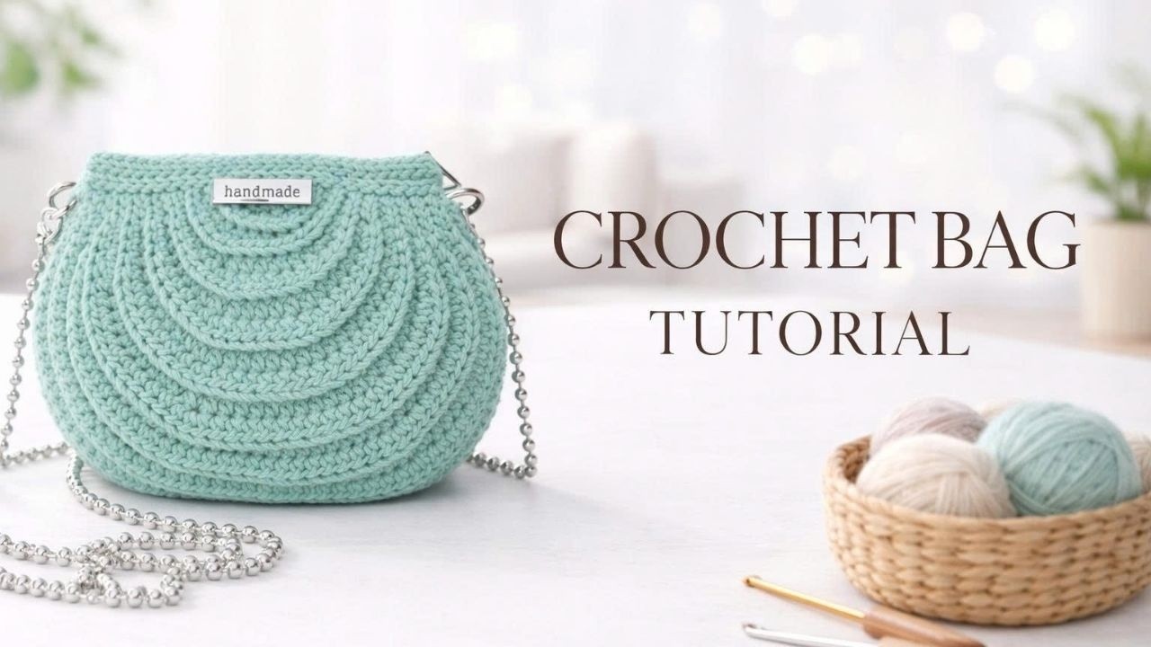Урок по вязанию элегантной сумки крючком 🧶 | Простая и стильная сумочка ручной работы | Урок по в...