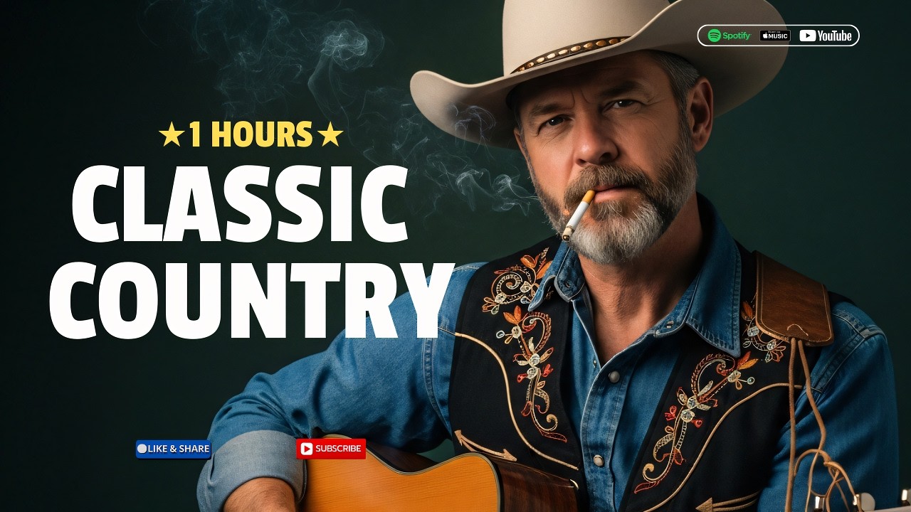 The Best Classic Country Playlist for Midnight Thoughts ~ Old Country Music with Warm Tones