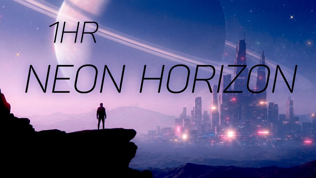 NEON HORIZON: 1 Hour Space Ambient Music | Relaxing Sci-Fi Soundscape