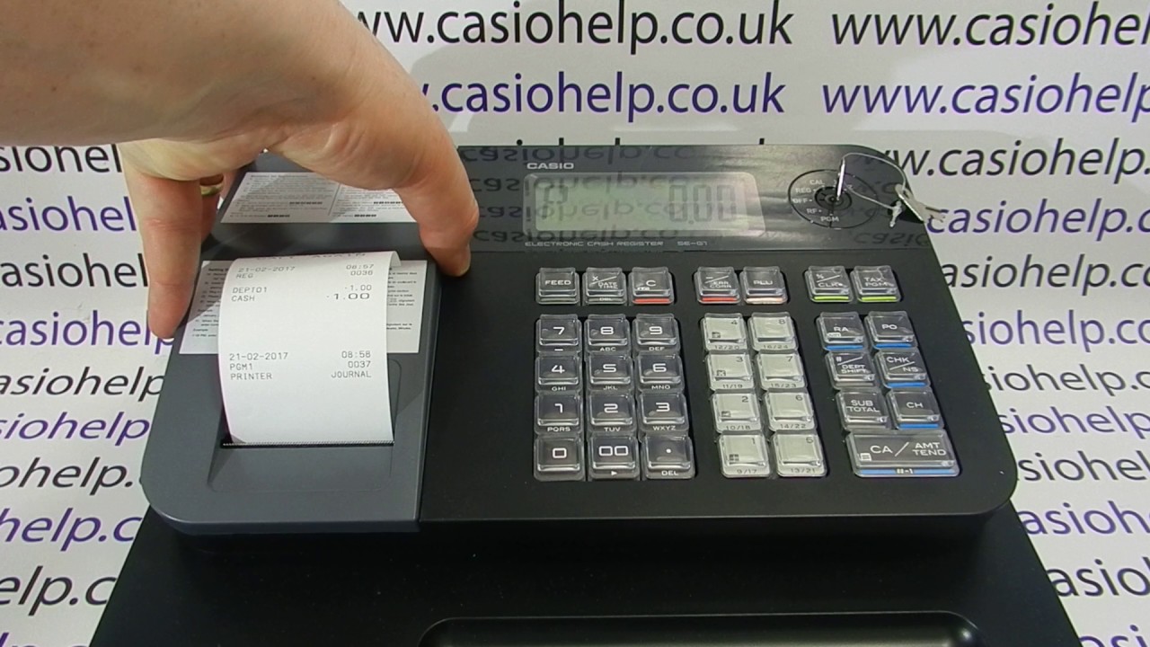 Casio SE-G1 Turn Off Receipt Casio SE-G1 Paper Saving
