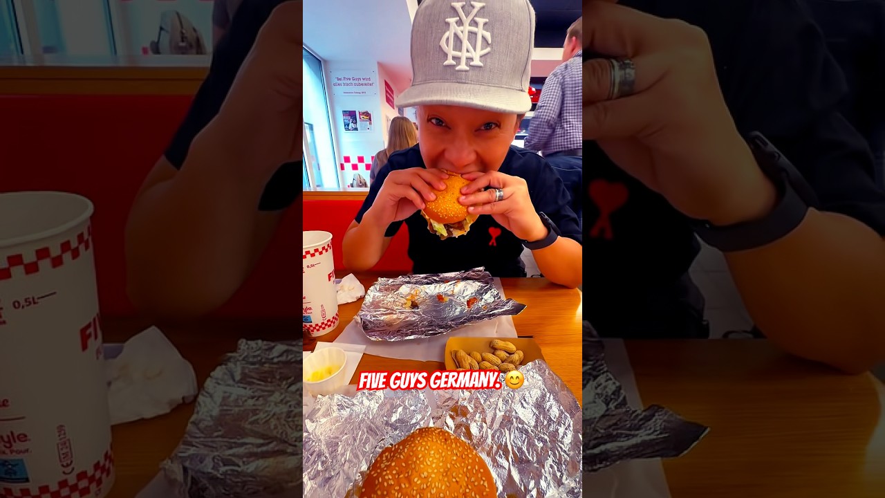 we tried FIVE GUYS here in Germany.. 😊#shorts #foodie #food