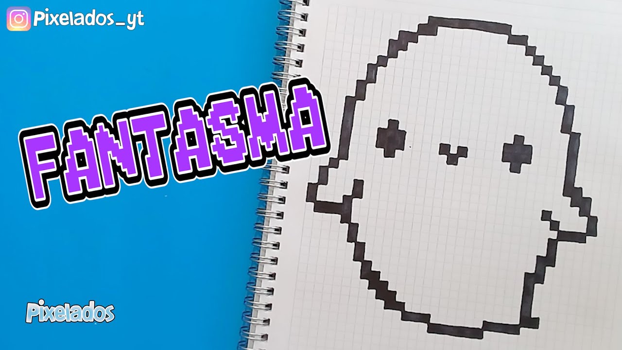 COMO DIBUJAR FANTASMA PIXEL ART - PIXELADOS