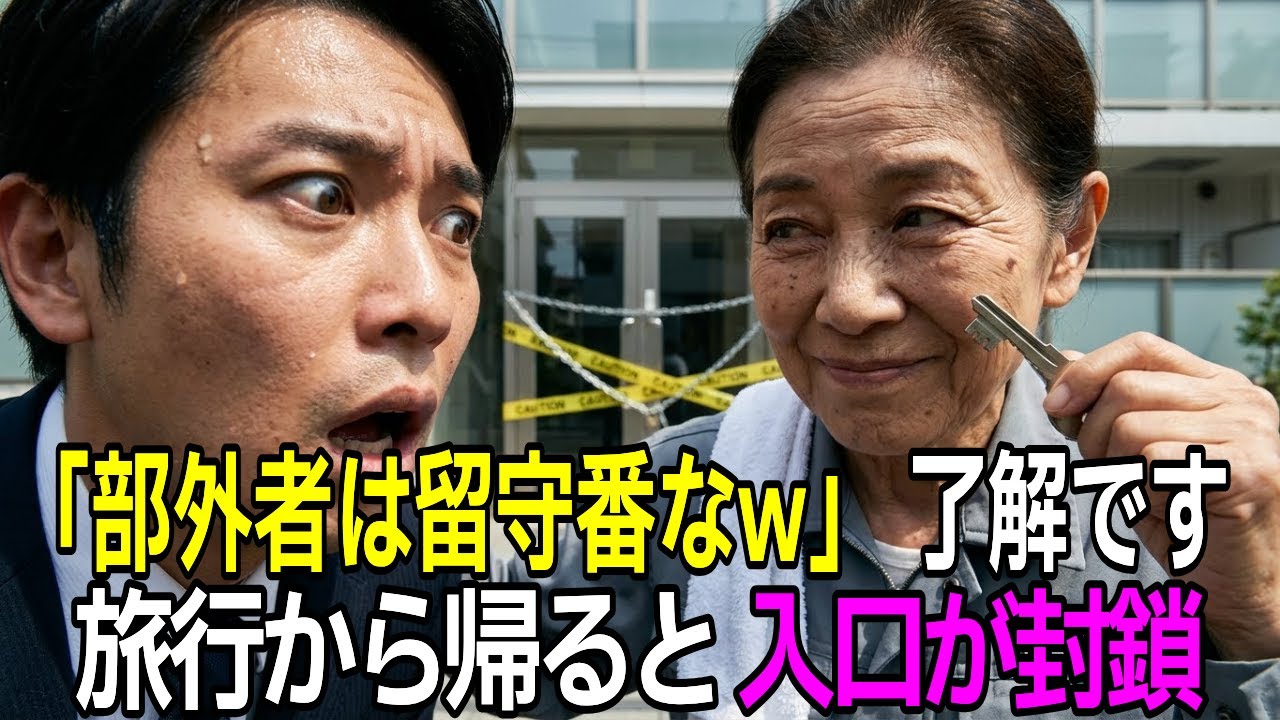 社員旅行で「部外者は留守番なw」と私を置き去りにした自治会長→私「了解です」実は寮の大家は私。全ライフラインを止め、契約解除してやった結果…【スカッとする話】