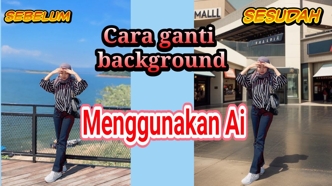 Cara ganti background photo menggunakan Ai
