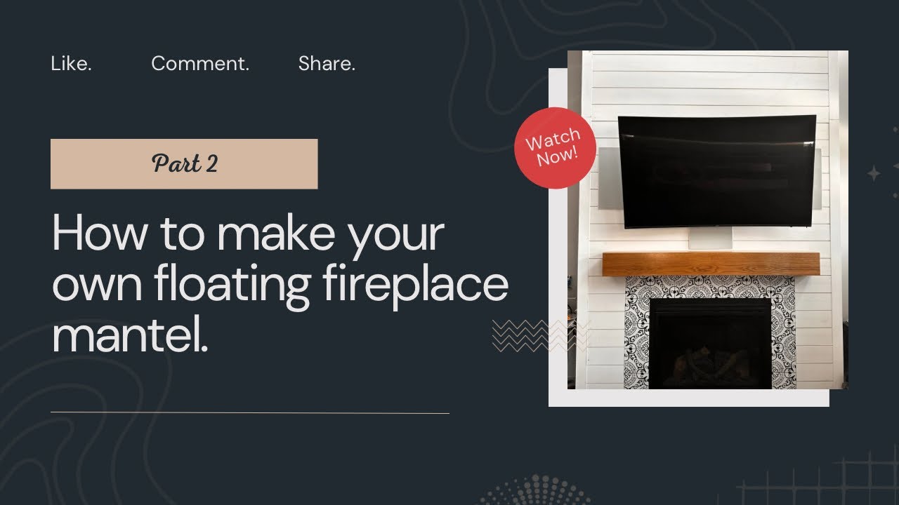 DIY Floating Mantel Build &ndash; Part 2 | Sanding, Gluing, Scraping & Final Install!