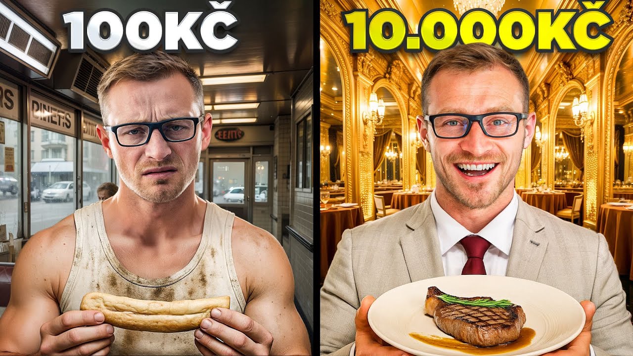 EXTRÉMNÍ ROZDÍL - 100 Kč vs. 10 000 Kč za jídlo na den!