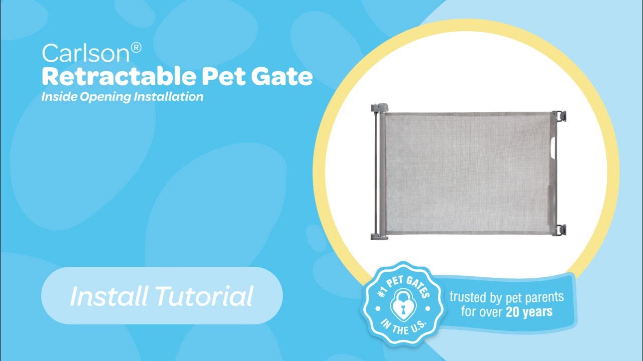 Carlson® Retractable Pet Gate (Inside Opening Installation) - Install Tutorial