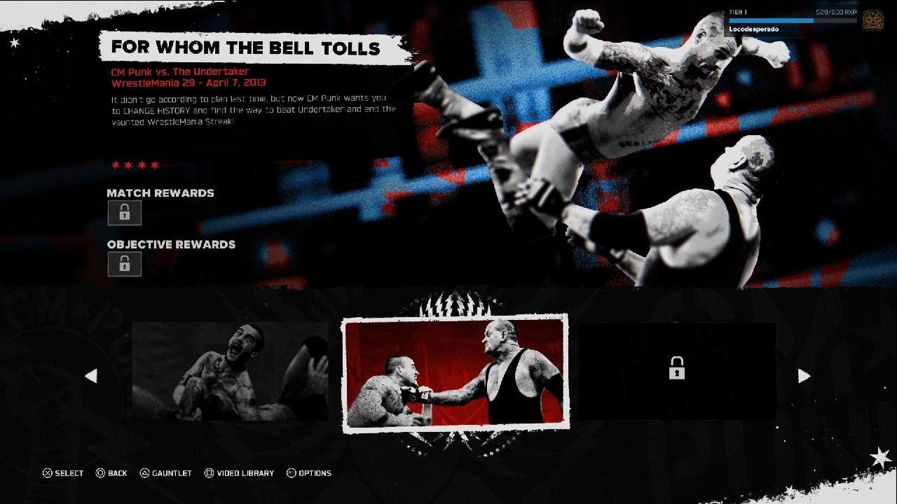 WWE 2K26 Showcase For Whom The Bell Tolls CM Punk Vs. The Undertaker WrestleMania 29 All Objectives 
