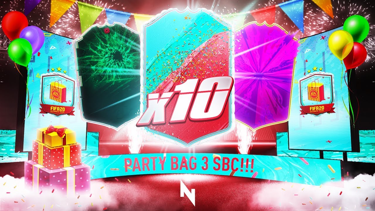 INSANE PARTY BAG SBC PULL! 10 x PARTY BAG 3 SBCs! - FIFA 20 Ultimate Team