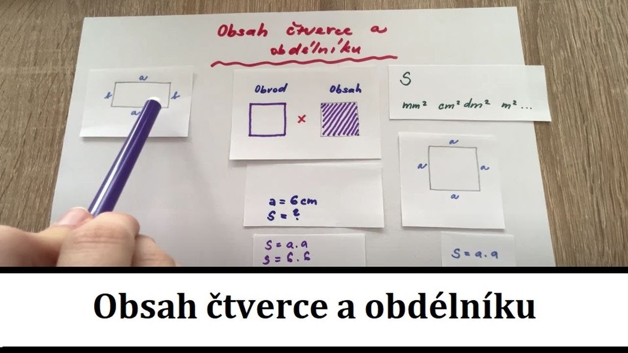 Obsah čtverce a obd&eacute;ln&iacute;ku