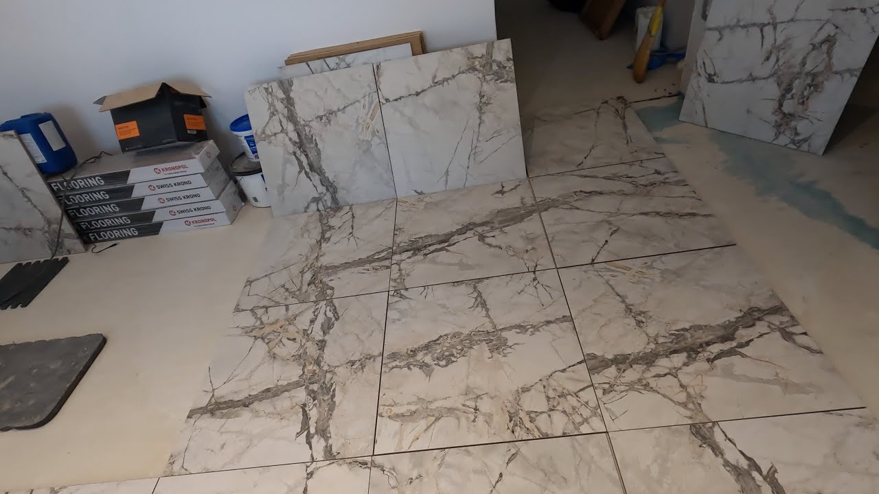 Floor tiles installation