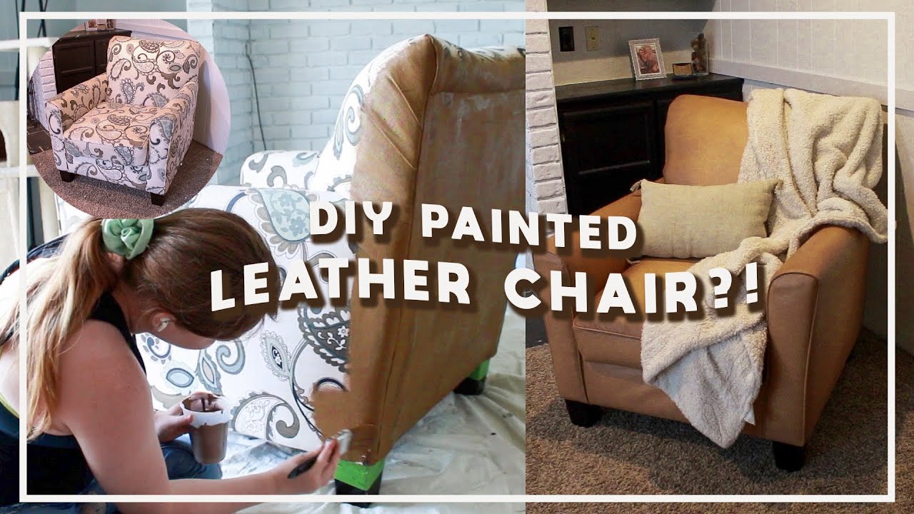 ✨ Paint Thrifted Chair To Look Like Leather??! // Home Vibes ✨