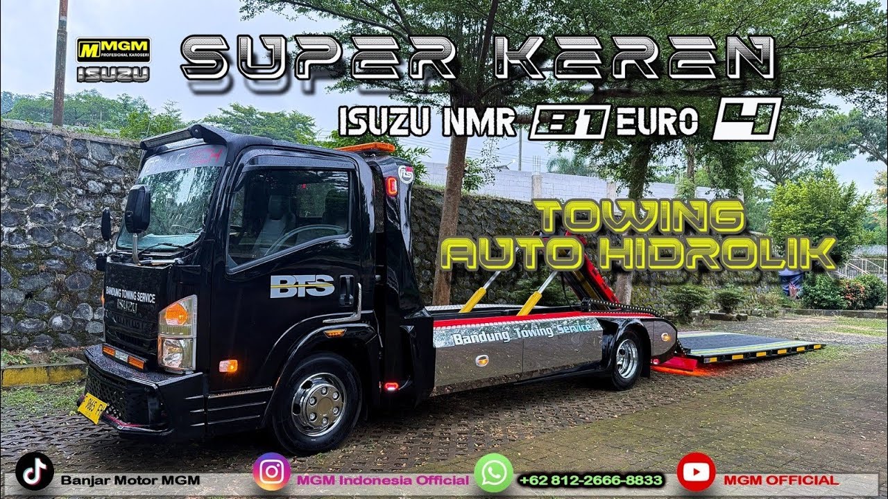 Black Towing  Hidrolik Super Keren ISUZU NMR EURO 4 BTS Bandung.