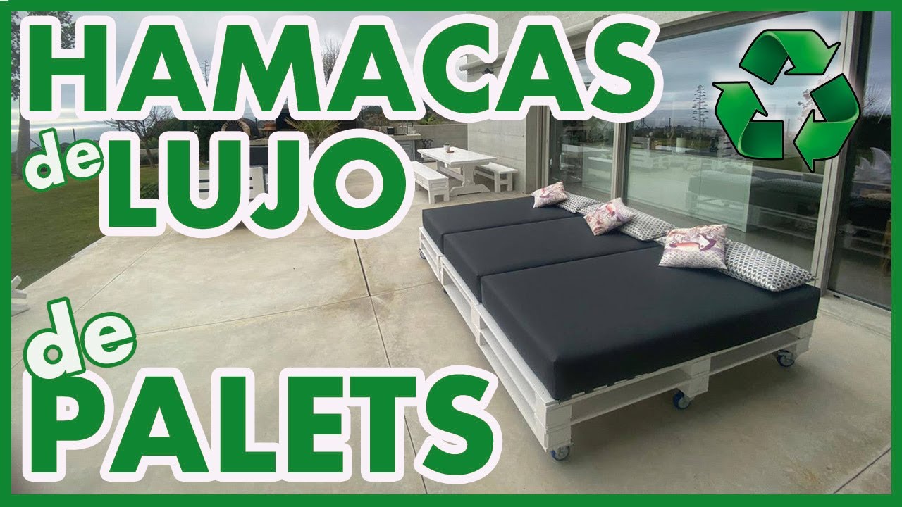 ♻️ ALUCINA qué HAMACAS de PALETS y de LUJO. DIY super fácil, tumbonas de palets reciclados