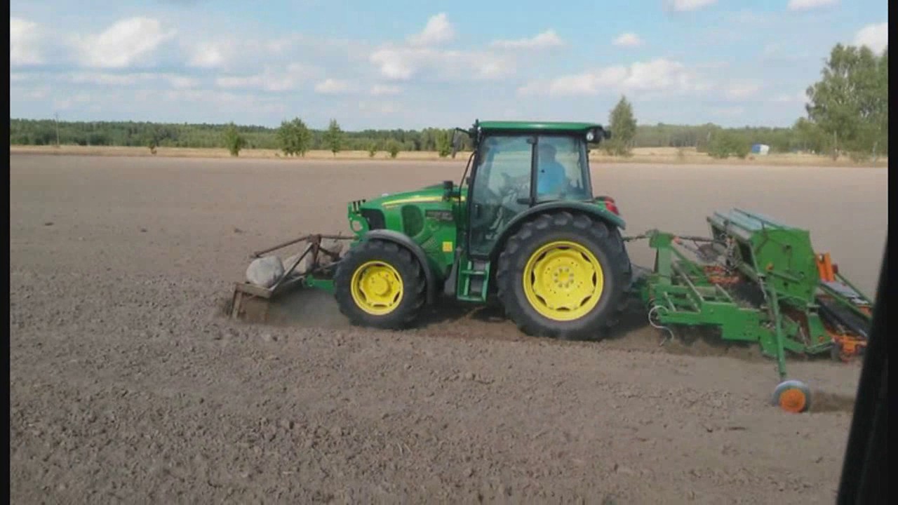 Siew rzepaku 2015 -John Deere, Zetor, engine sound