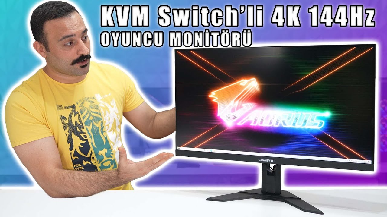 D&uuml;nyanın İLK KVM Switch'li 4K 144Hz Oyuncu Monit&ouml;r&uuml; Gigabyte M28U