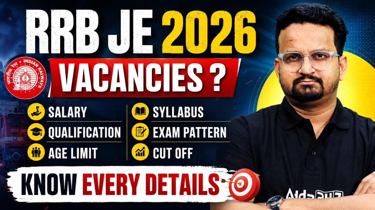 RRB JE Vcancy 2026 | RRB JE 2026 Notification | RRB JE Syllabus/Salary/Qualification & Exam Pattern