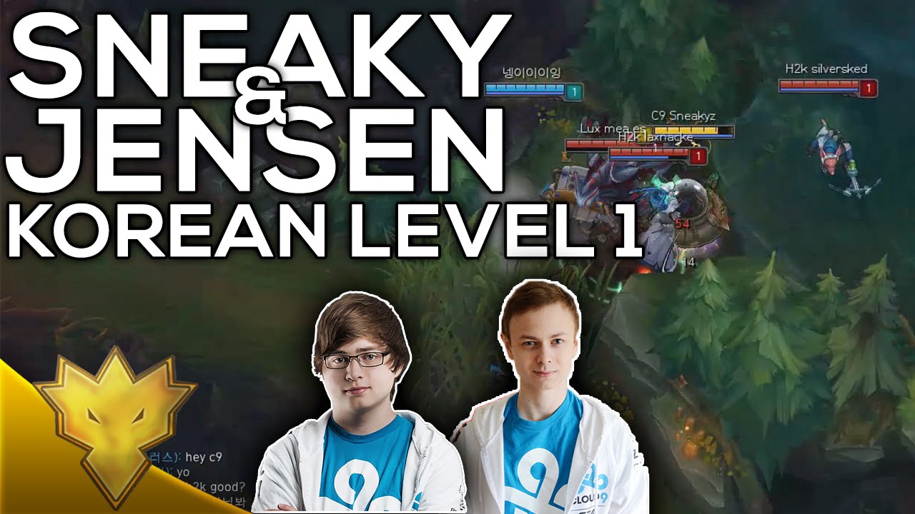 C9 Sneaky & Incarnati0n - Korean Level 1 - Korean Solo Queue Funny Moments