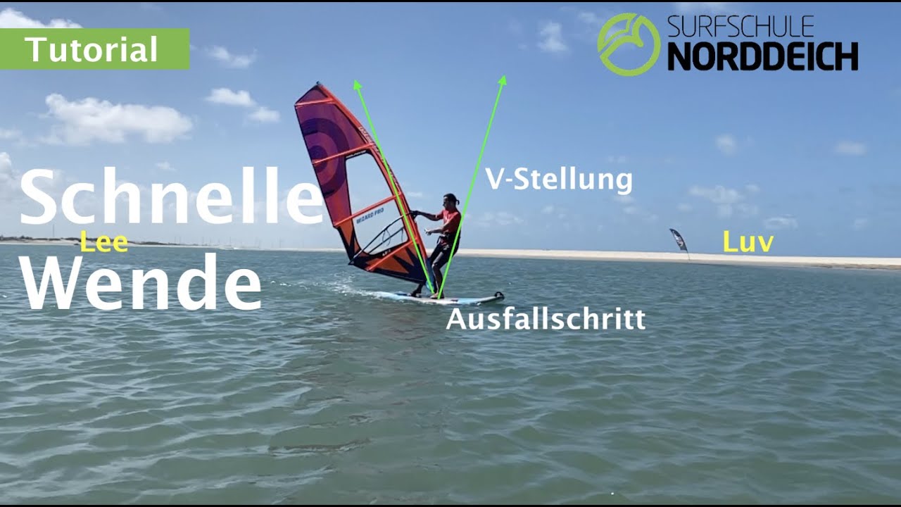 Surfschule Norddeich I Maximale Stabilität bei der Wende I Die V-Stellung beim Windsurfen I VDWS