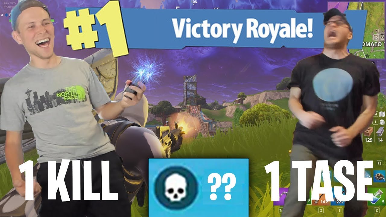 1 KILL = 1 TASE!! Funny Fortnite Kill Challenge