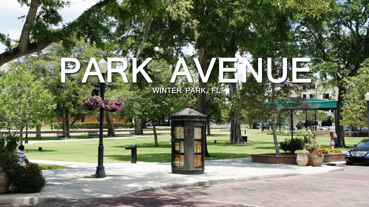 Driving on Park Ave in Winter Park FL from 17-92 to Fairbanks Ave (4K)