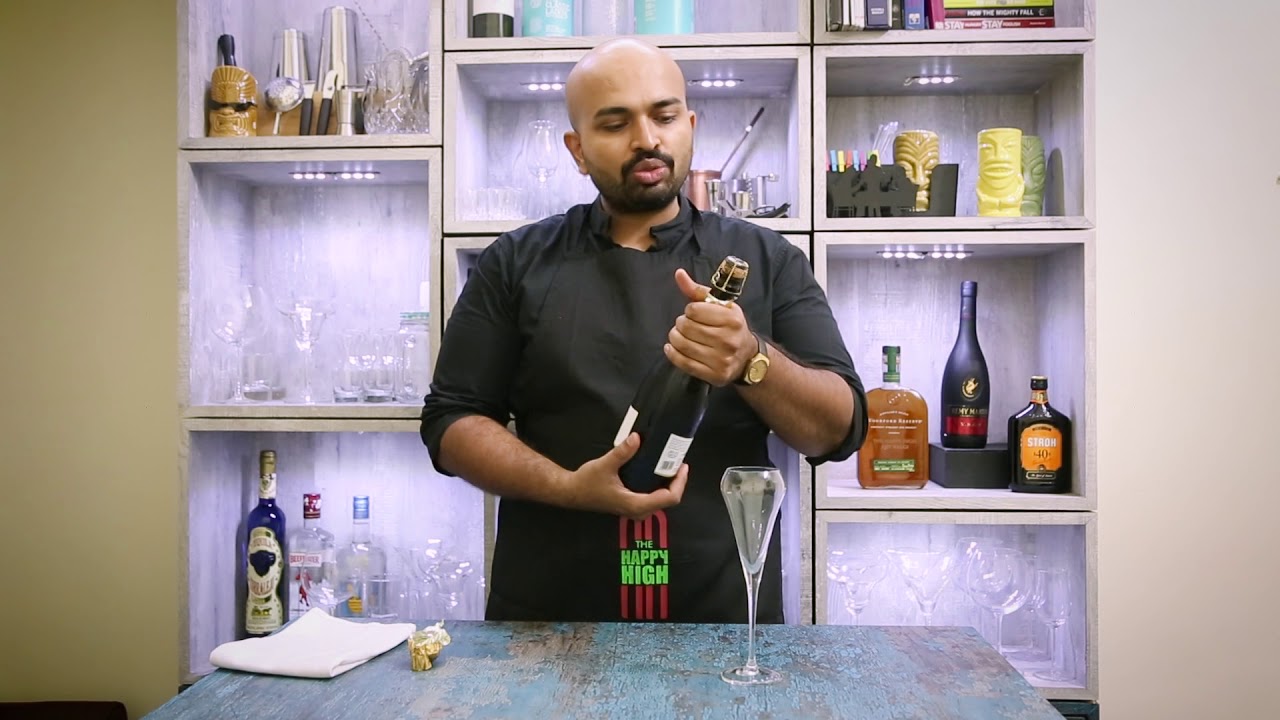 Opening a bottle of sparkling wine or Champagne, the Indian Sommelier explains
