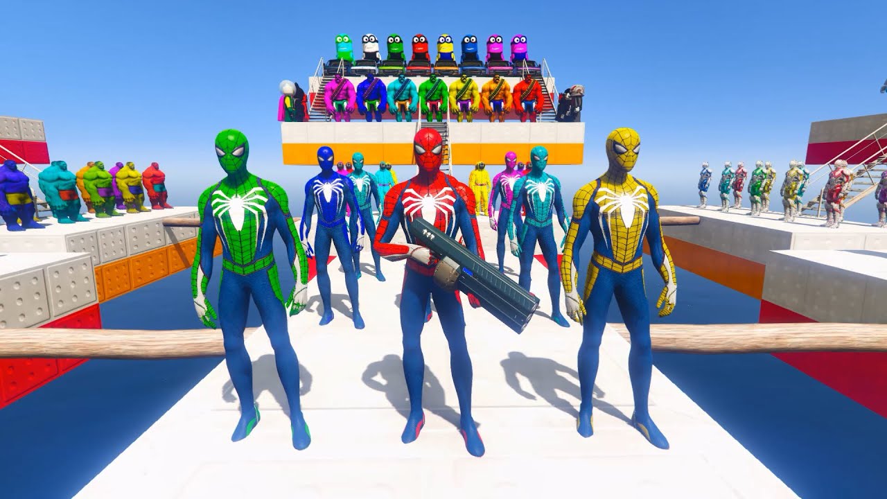 GTA 5 Epic Ragdolls | Spiderman and Super Heroes Jumps/fails (Euphoria Physics) Episode 95