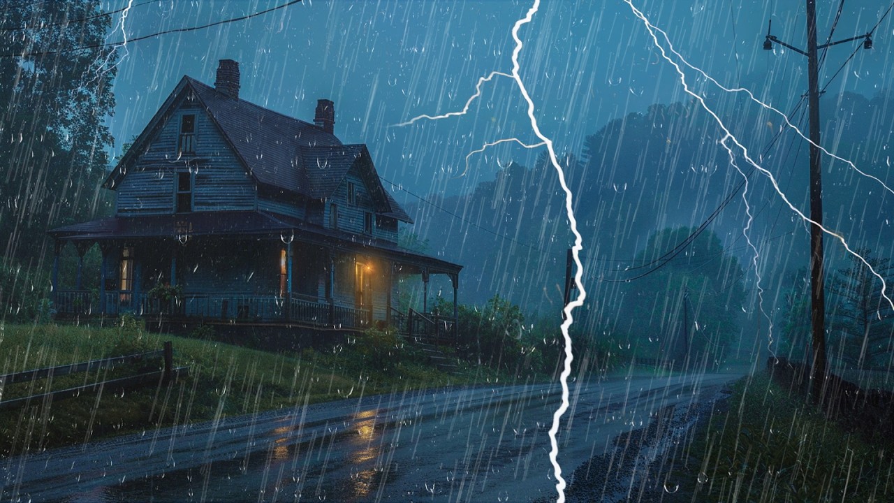 El Sonido Más Poderoso para Dormir en 5 Min – Lluvia con Truenos Toda la Noche
