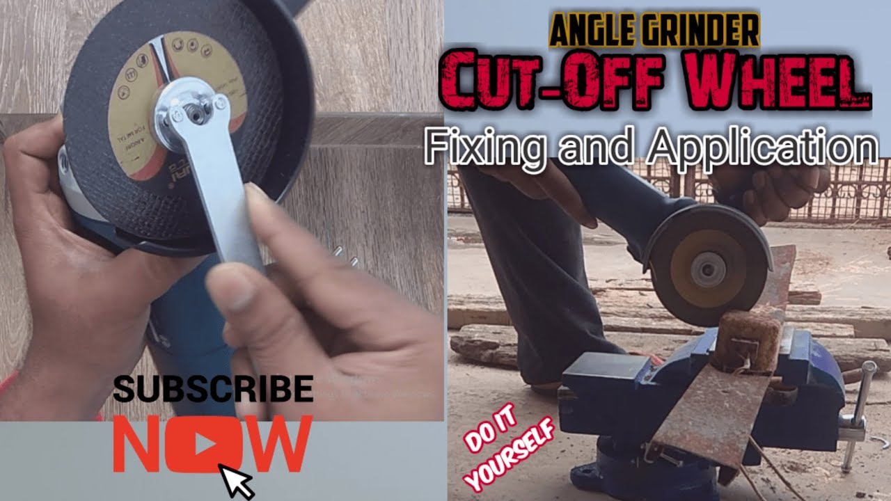 Cut-off Wheel fixing and its application using an Angle grinder machine