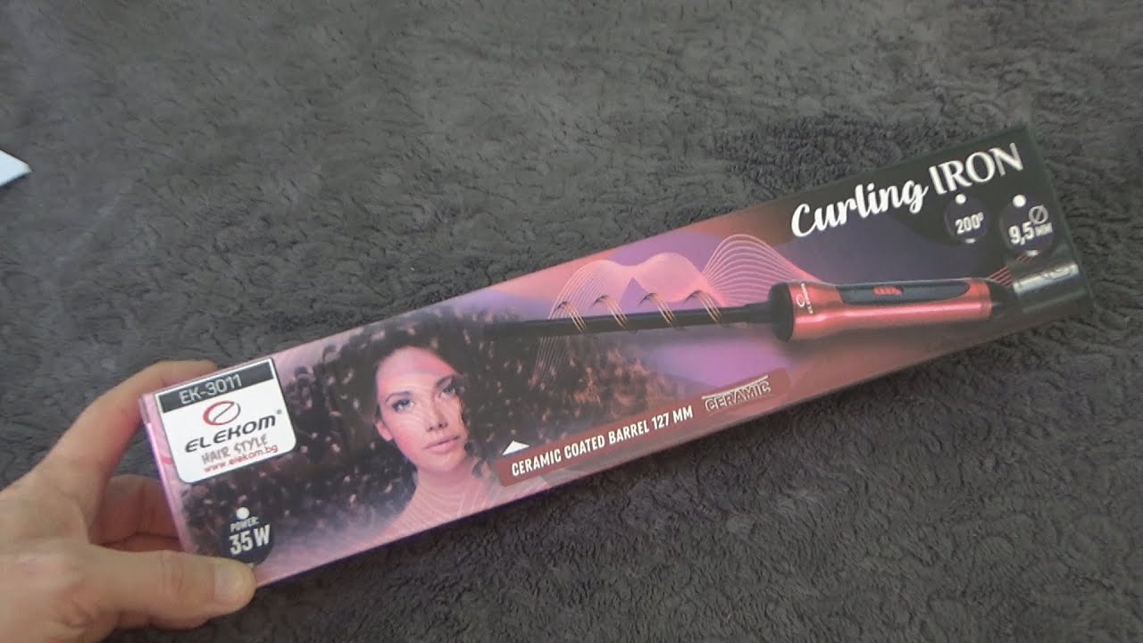 Elekom Hair Curling Iron ЕК-3011 Unboxing and Test