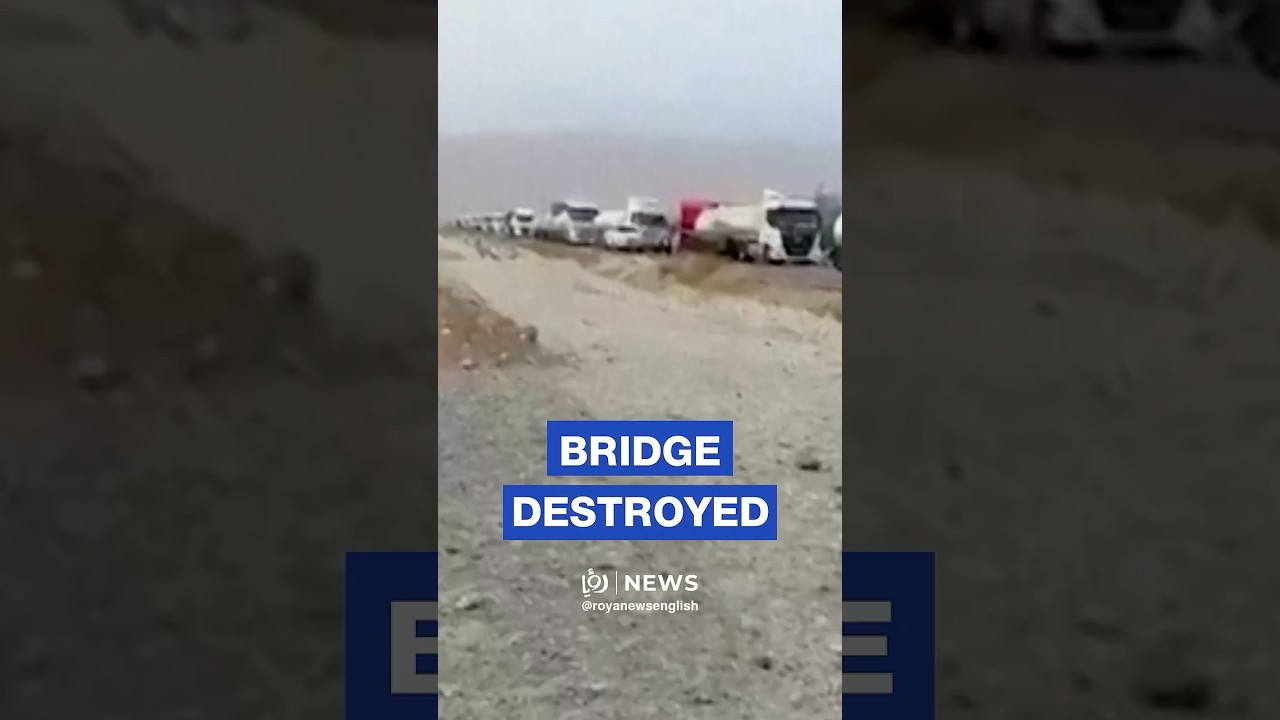 🇮🇷 Очередь из бензовозов застряла у поврежденного моста на юге Ирана