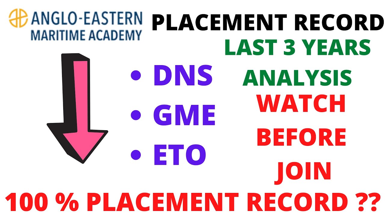 ANGLO EASTERN COLLEGE PLACEMENT RECORD | DNS, GME, ETO | LAST 3 YEARS PLACEMENT ANALYSIS |
