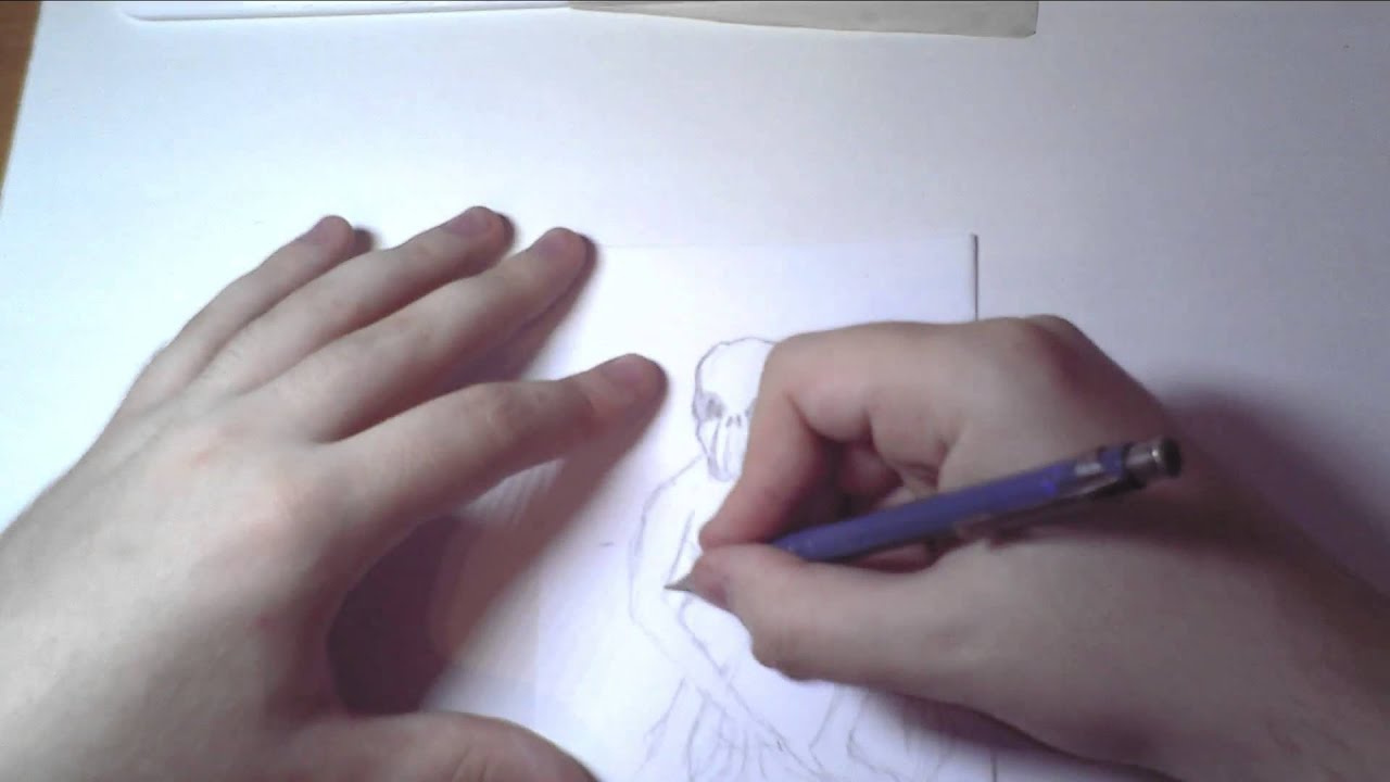 Рисуем сектоида за 10 минут. (How to draw alien sectoid)