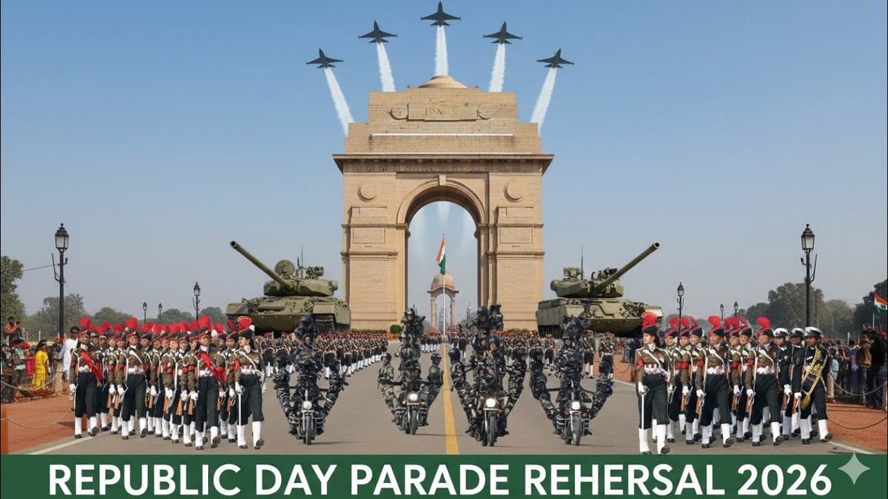 Republic Day Parade Rehearsal 2026 ll 26th January parade rehearsal Kartvya path Delhi #rdparade2026
