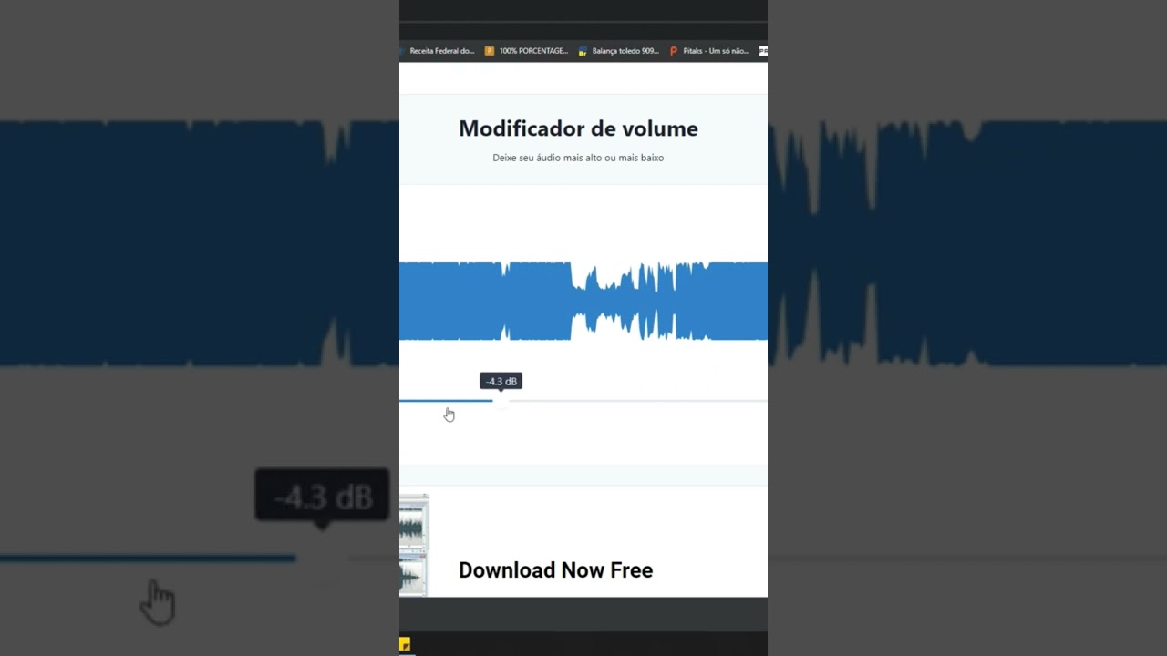 Como aumentar ou diminuir o volume de um audio