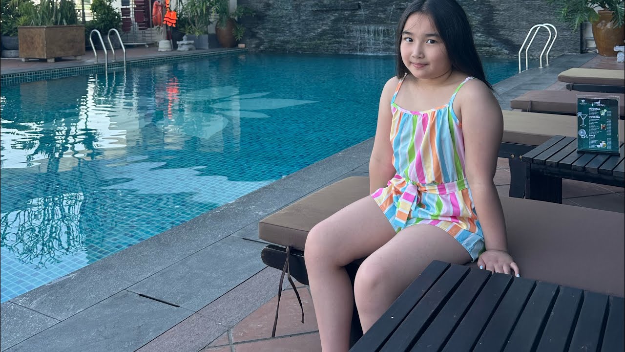 In Vietnam and the pool ￼