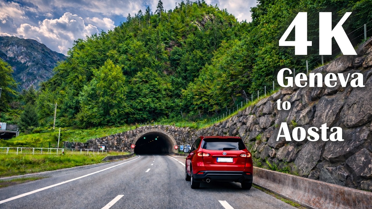 Alpine Drive in 4K | Geneva to Aosta POV with Ambient Music