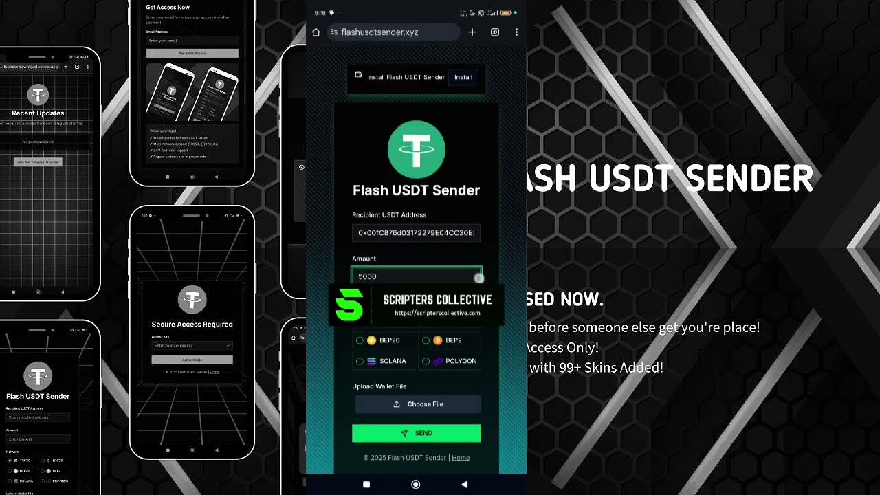 Get USDT, BTC, SOL & BNB in Seconds | Flash USDT Sender Guide! #CryptoTransfers #USDT #BTC #BNB #SOL