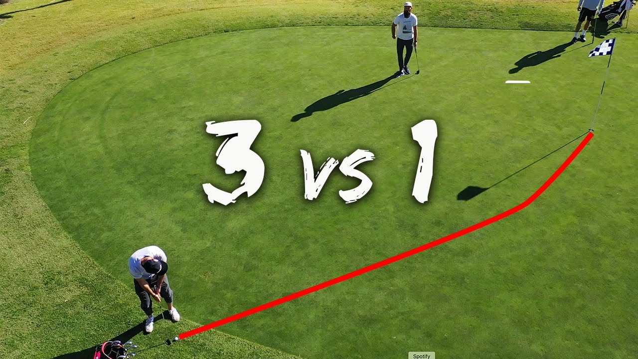 Young Golf Prodigy vs 3 Beach Volleyball Pros: Golf Scramble 3 vs 1