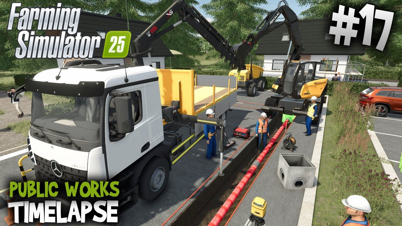 ⚡ Крупный городской контракт: бетон и кабели! 🚧 Mecalac 15MWR и TA9 👷 FS25