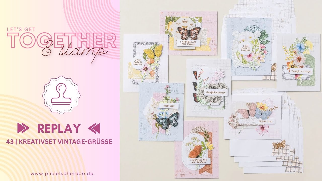 Let's get together & stamp | Folge 43 | Kreativset Vintage-Grüße | REPLAY