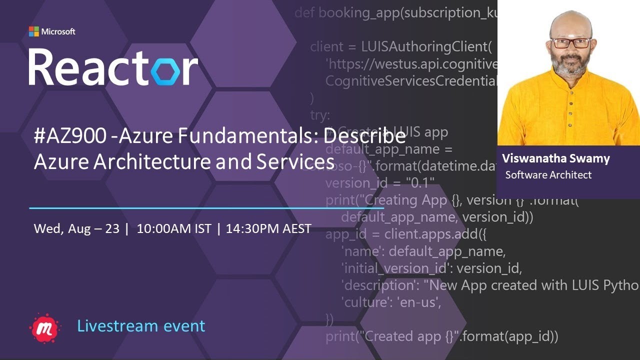 #AZ900 -Azure Fundamentals: Describe Azure Architecture and Services
