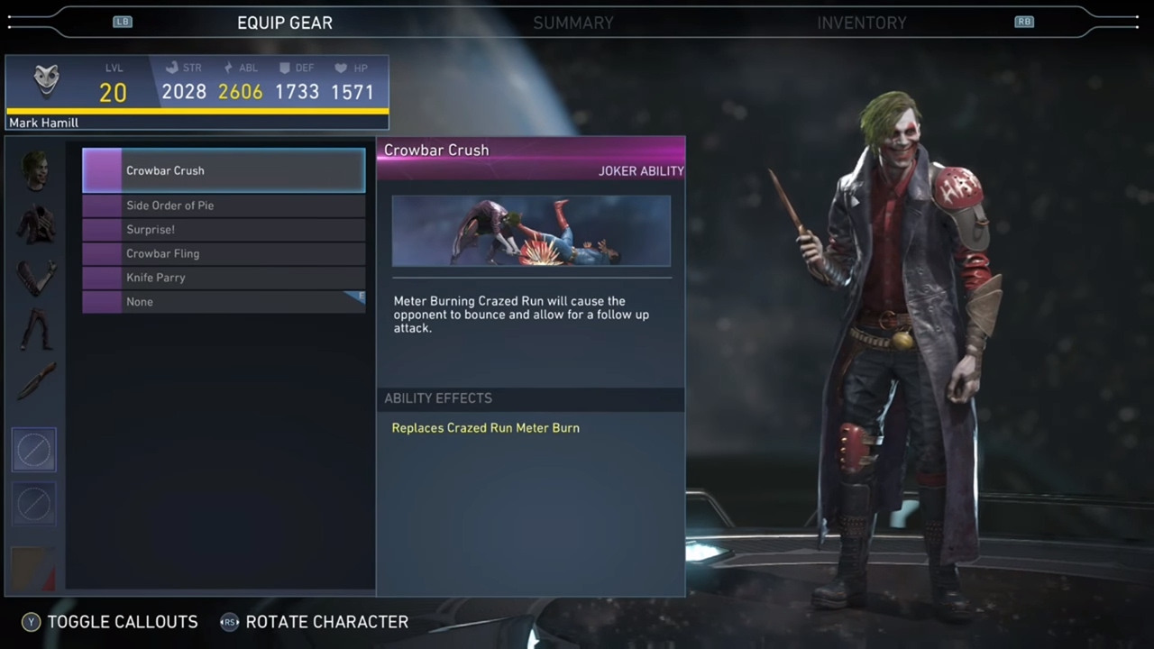 Injustice 2 - joker  All Unlockable Abilities