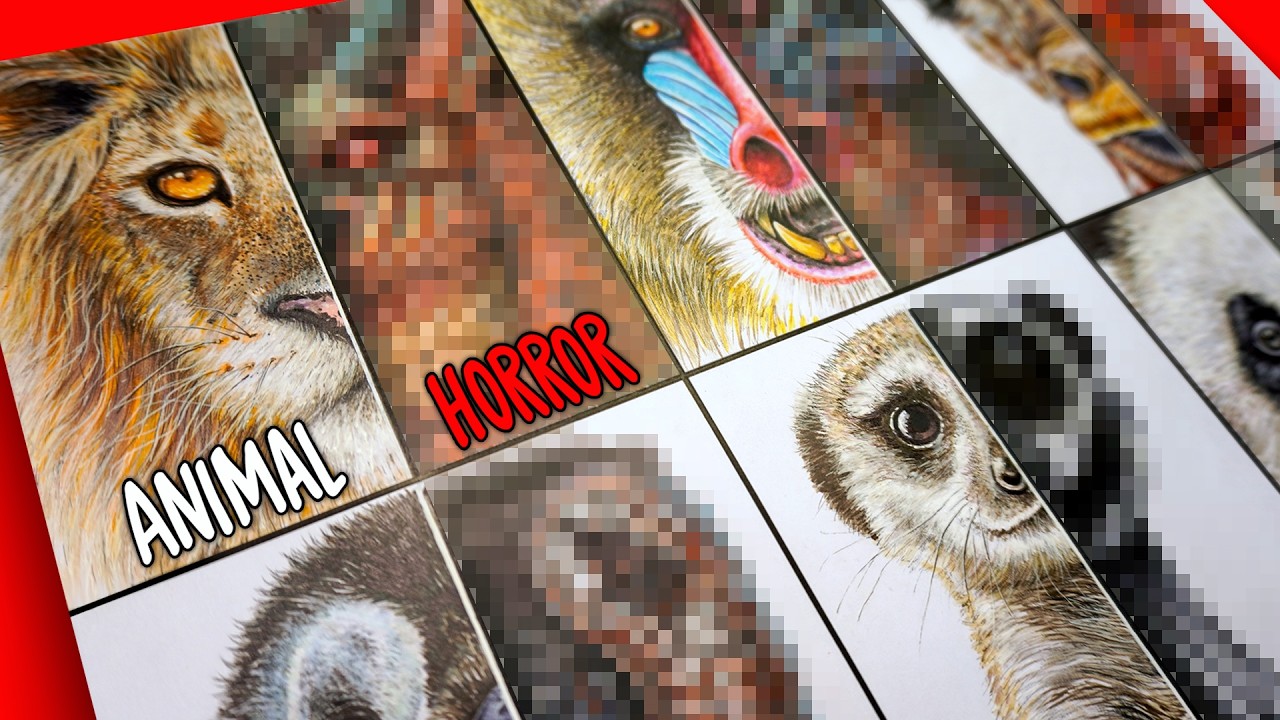 HORROR Artist Draws WILD Animals in SCARY Styles 🦁✍️
