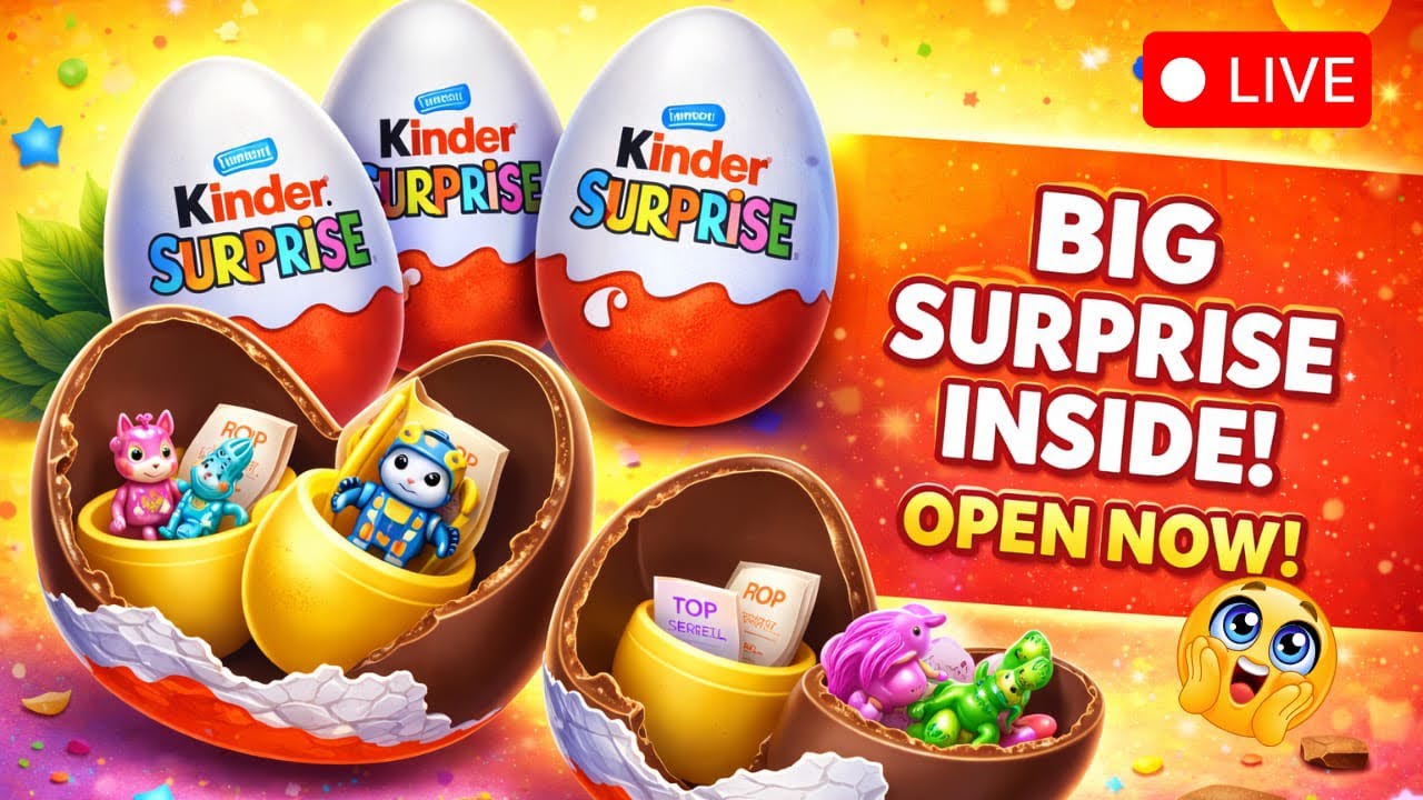 Kinder Surprise Egg Opening LIVE | Toys Inside Kinder Eggs | ASMR Chocolate Surprise 🍫🎁