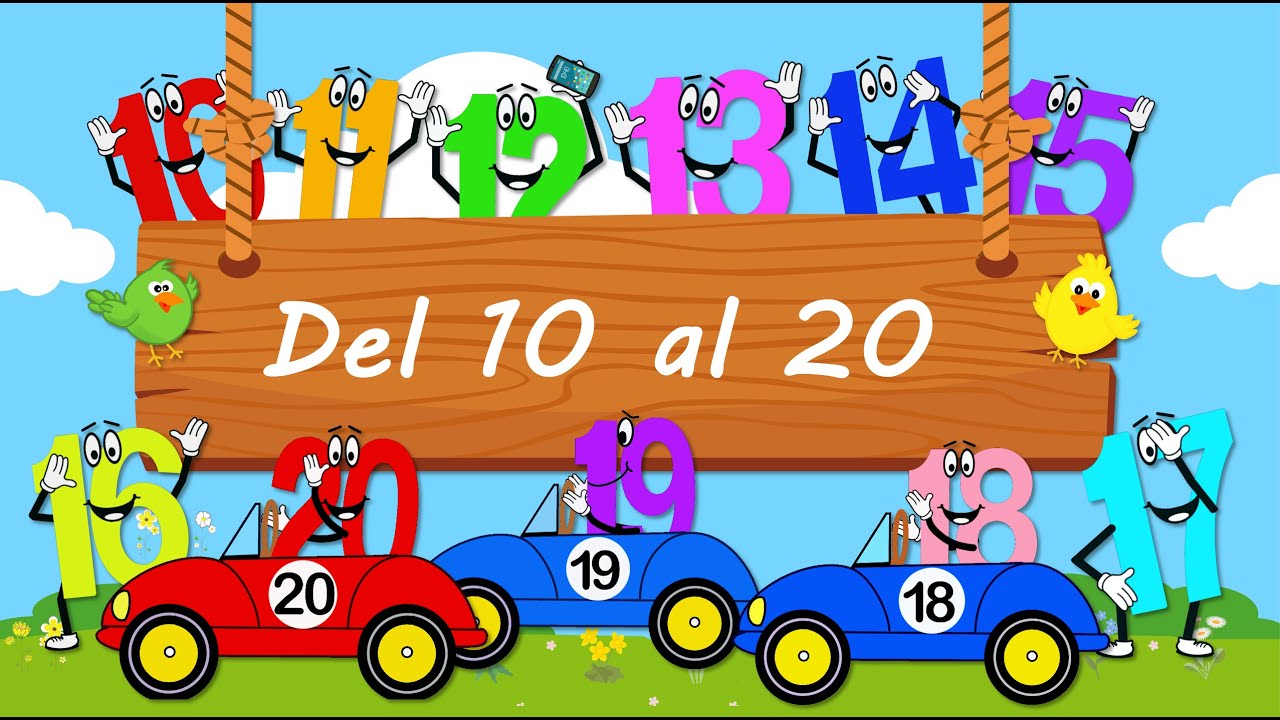 DEL 1O AL 20 🌀 APRENDE A CONTAR / CUENTA DE 10 EN 10 / VIDEOS EDUCATIVOS PARA NIÑOS.