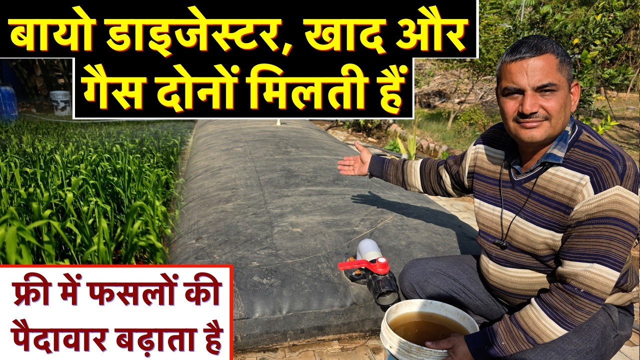 फ्री में फसलों की पैदावार बढ़ाने वाला बायो-डाइजेस्टर, ताकतवर खाद और गैस दोनों मिलती हैं ||