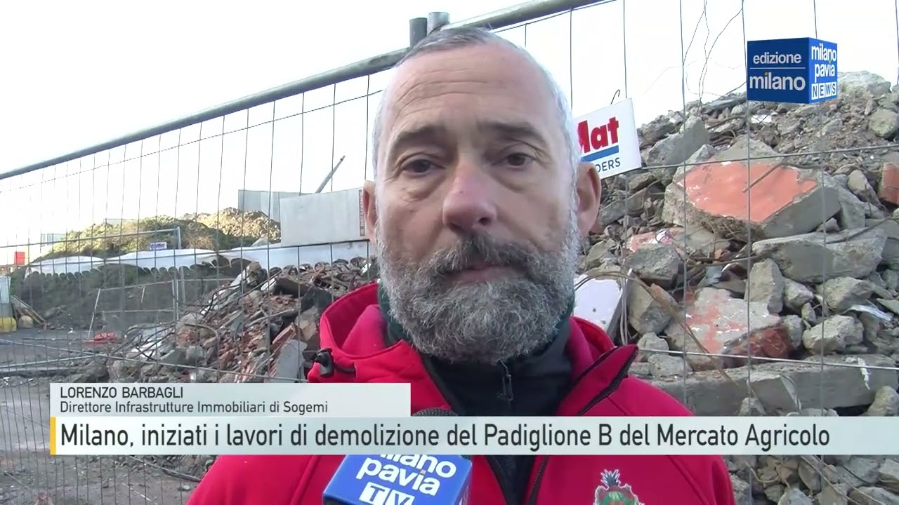 Milano, iniziati i lavori di demolizione del Padiglione B del Mercato Agricolo